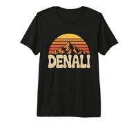 Denali National Park Retro Sunset Vintage 70s Alaska Premium T-Shirt