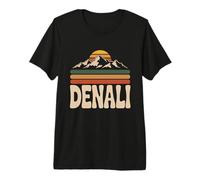 Denali National Park Retro Sunset Vintage 70s Alaska Premium T-Shirt