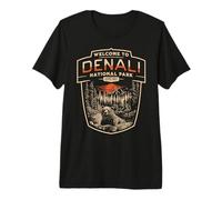 Denali National Park Rustic Bear Landscape Premium T-Shirt