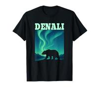 DENALI Northern Lights Bear National Park Alaska Mountains T-Shirt