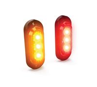 Denali T3 Signal Pods Rear-Red/Amber Black BMW R1150GS 1999 - 2005