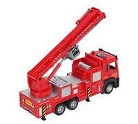 Denash 1:32 Ladder Car Toy, Pull Back 360 Degree Rotation Alloy Retractable Ladder Car Toy Model with Light and Music, for Kids Gift Collection Desktop Decoration