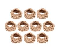 Denash 10 Pcs Woven Jute Napkin Rings, Farmhouse Rustic Set