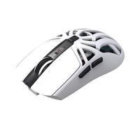 Denash 10000DPI Wireless Gaming Mouse with 2.4G BT5.3 Wired Connectivity, 7 Color Light, Programmable, Ideal for windows, MacOS, (White)