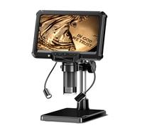 Denash 1000X Magnification Digital Microscope with 1080P Camera, 4.3 Inch HD Screen, 32GB TF Card, LED Lights, PC View, for Coin, Stamp, Jewelry Inspection, for Soldering, Adults