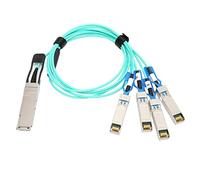 Denash 100g Active Optical Cable High Performance 1M Gear 100g QSFP28 to 4 SFP28 Cable for the Home Industry