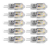 Denash 12 LED 1.2W G4 LED Bulb for Ceiling Lamp 12V, Energy Saving Bulb for Home Office Desk Lamps, 10Pcs Bi Pin