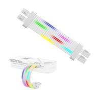 Denash 120 Light Beads ARGB PSU Cable, Unique Meteor Light Effect, Row Light Guiding Technology, 16.8 Million Colors, Compatible with 2x8 Pin (SK3 Controller Black)