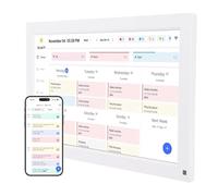 Denash 15.6 Inch Touchscreen Wall Planner Digital Calendar Chore Chart Smart Display for Family Schedules, APP Control with Full HD, Color Customizable 32GB Memory (UK Plug)