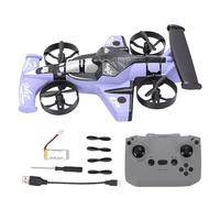 Denash 2 in 1 Flying Car Stunt Drone, RC Quadcopter Toy with Dual Land Air Modes, 2.4Ghz Remote Control for Beginners Outdoor Indoor Play (Purple)