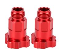 Denash 2PCS Spray Gun Cup Adapters, Aluminum Alloy Paint Sprayer Cup Converter Male Thread 1.5mm Pitch, with Wide Base and 4 Point Connection, for Automotive Marine Furniture Craft