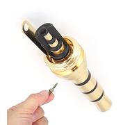 Denash 3.5 Mm 4 Plug Posts Balanced with Cable Clamping headphones: Home/karaoke Consciousness Accessories Hits Sound Projects, Metal Material, 30 Pieces
