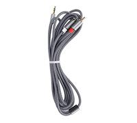 Denash 3.5 Mm Jack Quality Sound Jack Without Loss for the Theater Power Amplifier At Home, Nylon Mesh Wire Dark Gray