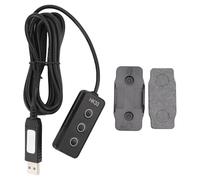 Denash 3 Keys Small Keypad, USB Macro Programming Key for, OS X, Systems, Braille Design, Sound Vibration Feedback, Water Proof Design