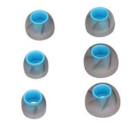 Denash 3 Silicone Mous-Mörder-Art-Plug Silicone Sizes Isiling the Ear Caps, Compatible with a 4.5 to 6.5 Mm Sound Hole, Comfortable Advice for Stable Sound Transmission, 6 Pcs (Grey Blue)