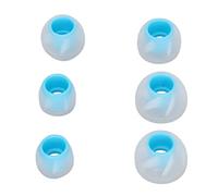 Denash 3 Silicone Mous-Mörder-Art-Plug Silicone Sizes Isiling the Ear Caps, Compatible with a 4.5 to 6.5 Mm Sound Hole, Comfortable Advice for Stable Sound Transmission, 6 Pcs (Transparent Blue)