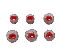 Denash 3 Silicone Mous-Mörder-Art-Plug Silicone Sizes Isiling the Ear Caps, Compatible with a 4.5 to 6.5 Mm Sound Hole, Comfortable Advice for Stable Sound Transmission, 6 Pcs (Gray Red)