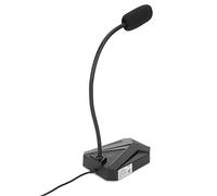 Denash 360 Degrees USB Microphone Adjustable Gooseneck Noise Reduction RGB Light for Podcast Online Course Recording (Office)