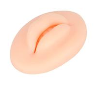 Denash 3D Silicone Lips Premium Soft Real Skin Touch Practice Silicone Lips for Microblading Training, Easy to Color for Novice Embroiderers, with Tooth Shape, Material for Lip Tattooing (Light Skin)