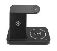 Denash 4 in 1 Wireless Charging Station, Foldable Fast Charger Stand with Soft Ambient Light and USB Port, for Phone Watch Earbuds Multiple Devices