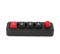 Denash 4 Programmable Keys Wired Keyboard, Fully Programmable USB C Mechanical Keyboard with NKRO, Hotkeys One Click Start, for XP, Vista, 7, 8, 10, OS X (Black)