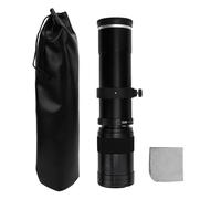 Denash 420 to 800mm Telephoto Zoom Lens with F8.3 Aperture for E Mount Mirrorless Camera, Manual Focus Camera Zoom Lens, Aluminum Alloy and Optical Glass Material (Black)