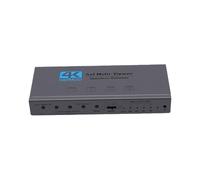 Denash 4K 30Hz 4x1 Multiviewer Switcher, HDMI Seamless Switcher | with 13 Display Modes, Push Buttons and Infrared Remote Control, Plug and Play, Supporting Multiple Display Layouts