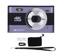 Denash 4K 48MP 18X Zoom Digital Camera with CMOS Sensor for Photography Vlog Outdoor Travel, Easy to Carry, Suitable for Content Creators (Purple)