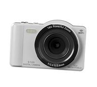 Denash 4K Digital Camera, 75MP WiFi Vlog Camera with 16X Digital Zoom Autofocus Flash Dual Lens for Travel Selfie Photography (64GB)