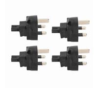 Denash 4Pcs Durable to IEC320 C7 Power Adapter for Laptop Speaker LCD, Plug and Play, 3250W Copper PVC Adapter for Various Equipment