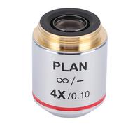 Denash 4X Microscope Lens with RMS Interface, High Resolution Optical Glass, Wide and Bright Field of View, Suitable for Observing Cells, Dust with Advanced Optical Pathway, for