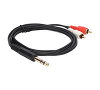 Denash 6.35 Mm to Stereo Cable Signal Transmission for Speakers, DVD Players, Microphones, 1.5 M to 1/4 Audio Splinter Adapter Cable