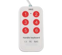 Denash 6 Keys Programmable Macro Keyboard, USB Plug and Play Multifunction Keypad with 5 Function Modes for Gaming and Work