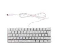 Denash 61 Key USB Wired Gaming Keyboard RGB Backlit Mechanical Feel Compact Design with 25 Key No Conflict for Work and Gaming