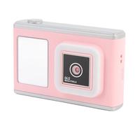 Denash 64MP Dual Lens Digital Camera, 1080P HD Travel Camera with LED Fill Light & Selfie Mirror, 800mAh Battery for Teens, Beginners (Pink)