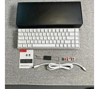 Denash 68 Keys Mechanical Keyboard, Red Switch Hot Swappable RGB Backlit Wireless Wired BT 5.0 Triple Mode, with 20 Dynamic Light Modes, for PC Tablet Smartphone Gaming Typing (White 3 Mode)