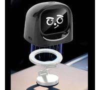 Denash AI Car Robot Dashboard Emotional Companion, Interactive Electronic Pet for Car, Emotional Expression Smart Dashboard Decor, AI Robot Companion for Driving (Black)