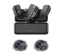 Denash AI Noise Reduction, Wearable Microphone, Studio Grade Clarity 32 Bit Floating Point Precision, Internal Storage 8GB USB C, 2TX 4RX Pairing, 3.5mm Monitoring Interface (BOYAMIC 2-01)