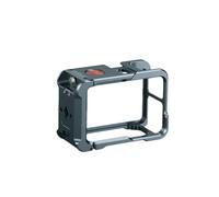 Denash Aluminum Alloy Camera Cage, Full Metal Protective Cover with Spring Buttons and Hollow Charging Port, Compatible with Action 3 4 5 Pro Camera