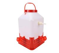 Denash Automatic Poultry Waterer, 10L Large Capacity Chicken Water Feeder with 4 Bowls, Easy to Clean Poultry Waterer Dispenser for Farm