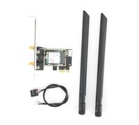 Denash AX200 Network Card Wireless Dual Band 2974Mbps PCI-E with High Gain 8DBI WIFI Antenna for Desktop Computer Enthusiasts
