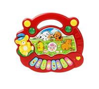 Denash Baby Musical Keyboard Toy, Electronic Piano with Animal Sounds Teaching Mode for Early Learning, Made of Safe Plastic Material for Toddlers (Red)