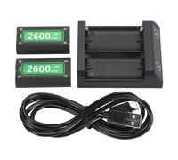 Denash Battery Charger of The Actual USB C Controller C Speed Load Package for The Game Console with 2x2600mah Batteries for The Loading Station for Players