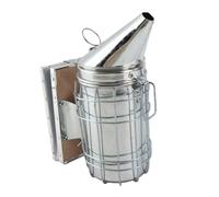 Denash Bee Hive Smoker with Heat Shield Protection Board Iron Beekeeping Equipment, Stainless Steel Heat Shield Protection Board Beekeeping Bee Smoker Equipment