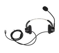 Denash Binaural Business Headphones Hearing Cancellation Durable Cancellation for the Call Course Conference Course with Conference for the Commission of the Whole Day - Negro