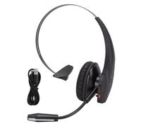 Denash Bluetooth Headset with Noise Cancelling Mic 56H Battery for Truck Drivers Remote Workers Call Center - Wireless Headphone Single Ear Headset with HD Sound Bluetooth 5.3 Mu