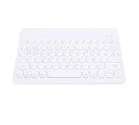 Denash Bluetooth Keyboard, 10 Inch Wireless Keyboard Typewriter Retro Round Keycaps Keyboard with Mouse Pad, Ergonomic Keyboard for Tablets PC Smartphone (White)