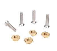 Denash Brass Hydrofoil T Nuts Set with Hex Screws for Secure Surfboard Hydrofoil Mounting 4 Pcs (M8 4PCS)