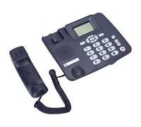 Denash C267 Fixed Office Phone with Call Identification Storage and Alarm Clock Function for the Home Business Office Using - Absisplay - Black (Blue)