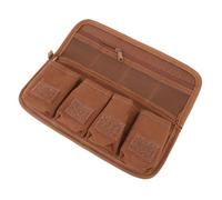 Denash Camera Battery Pouch Holder Case PU Leather Battery Storage Case Bag for LP E10 E17 E6N NP FW50 FZ100 EN EL25 EL15 NP W235, Hold 4pcs Batteries